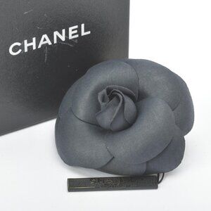 Chanel Camellia Brooch Corsage Black Flower